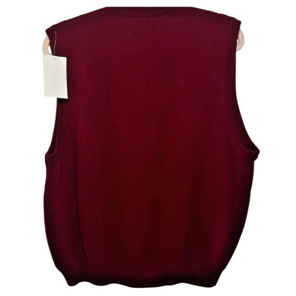 Vintage 90s LambsWool Cable Knit Sweater-Vest Preppy Academia Grandpacore Unisex - Picture 5 of 9